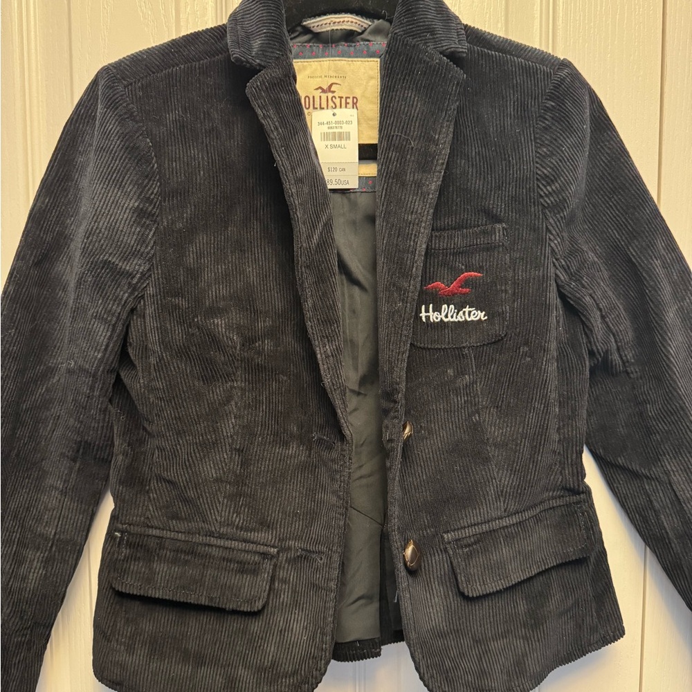 Women Hollister Black Corduroy Blazer